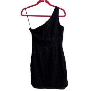 J. Crew Size 2 Navy Lace One Shoulder Dress